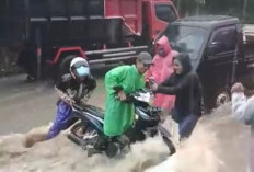 Banjir Kepahiang, Pemotor Nyaris Hanyut di Konak, 1 Klinik Kesehatan Terendam