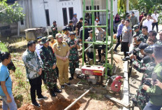 TNI Rehab RTLH, Bangun Jalan dan Buat Sumur Bor, Gubernur Bengkulu Tinjau Lokasi TMMD ke-121