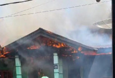 Diduga Korsleting Listrik, Rumah Warga Pepabri Dilalap Api