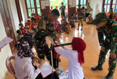 Peduli Kesehatan, Satgas Yonif 144/JY Membersamai kegiatan Posyandu Di Daerah Perbatasan RI-PNG