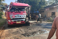 Insiden Laka Lantas Mobil Tangki BBM Elnusa Petrofin di Daerah Desa Urai Bengkulu Utara