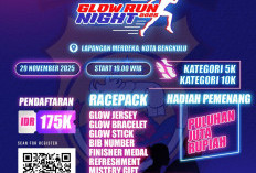 Glow Run Night 2025 di Bengkulu, RBTV Kolaborasi dengan Polresta Bengkulu