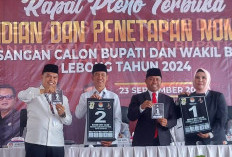 Sudah Diundi, ini Nomor Urut Pasangan Calon Bupati dan Wakil Bupati Lebong 