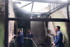 Dua Rumah Terbakar di Desa Tanjung Negara, Diduga Penyebabnya Karena Korsleting Listrik