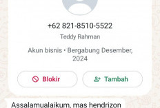 Waspada! Ada Nomor Whatsapp Catut Nama Bupati Seluma, Warga Diminta Tidak Tertipu