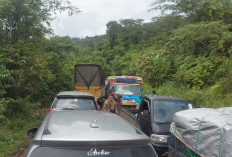 Dampak Longsor, Jalan Curup - Lebong  Macet Hingga 300 Meter, Lokasinya di Talang Ratu 