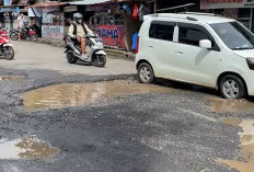 Ada Kubangan Besar di Tengah Kota Kepahiang, Waspada! Masuk Lubang